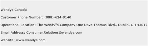 Contact information for renew-deutschland.de - Wendy's Customer Service Phone Number Phone Number: 1 (614) 764-3100. Shortcut: N/A - Edit. Average Customer Rating. Score 2.4. Website: Wendy's Website 